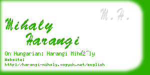mihaly harangi business card